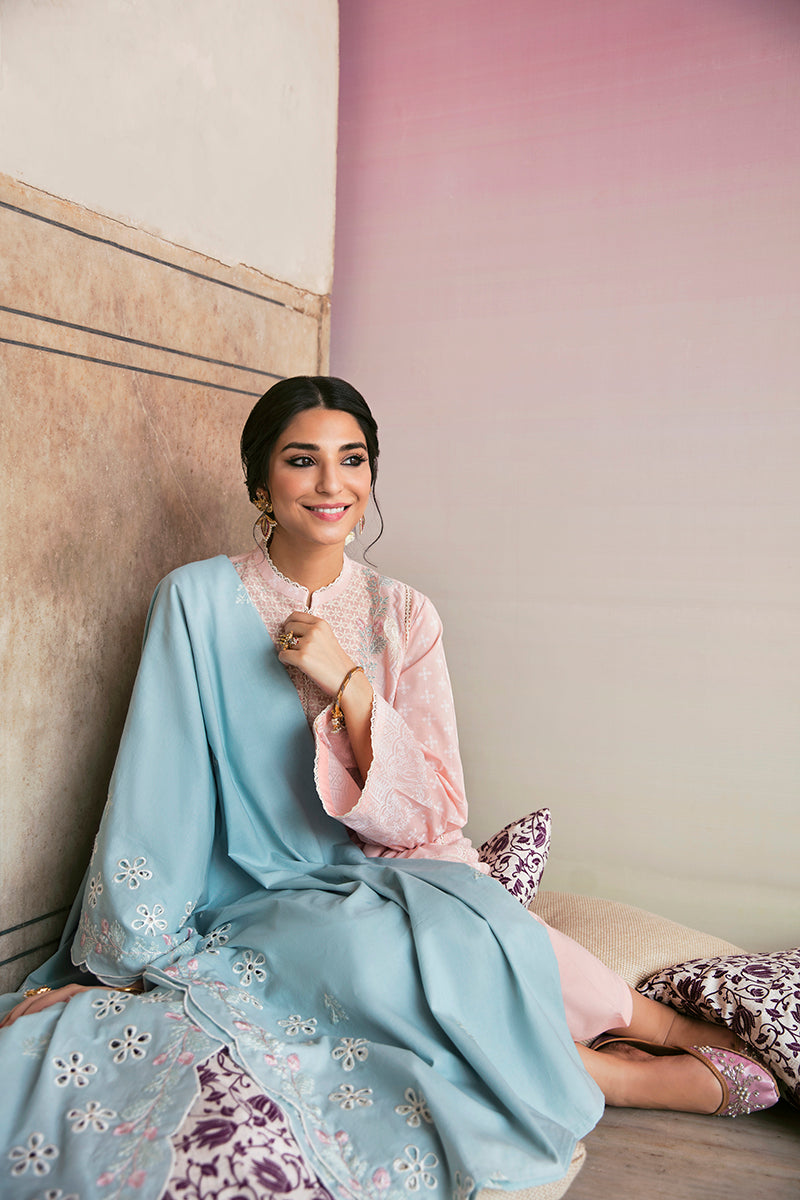 FOLK FESTIVE-3PC PRINTED LAWN SUIT | EID LAWN-2 | CROSS STITCH in UK USA UAE online kapraye.com