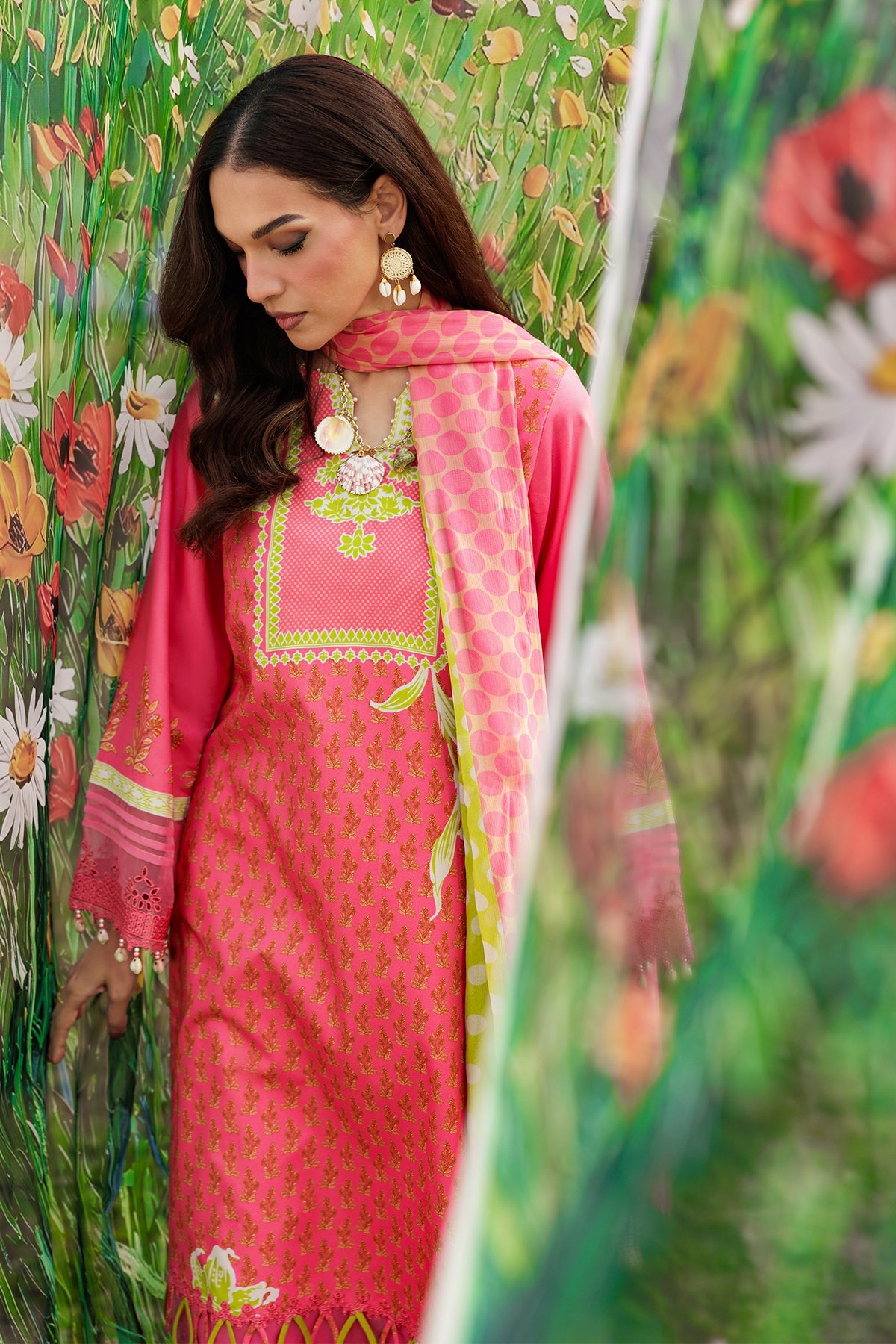 3-PC Unstitched Embroidered Lawn Collection CC6-18 | combination-vol-2-2026 | CHARIZMA