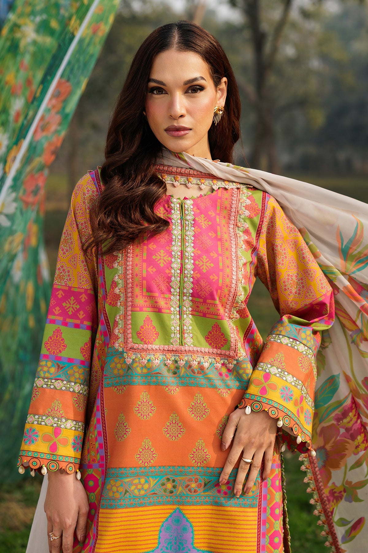 3-PC Unstitched Embroidered Lawn Collection CC6-12 | combination-vol-2-2026 | CHARIZMA