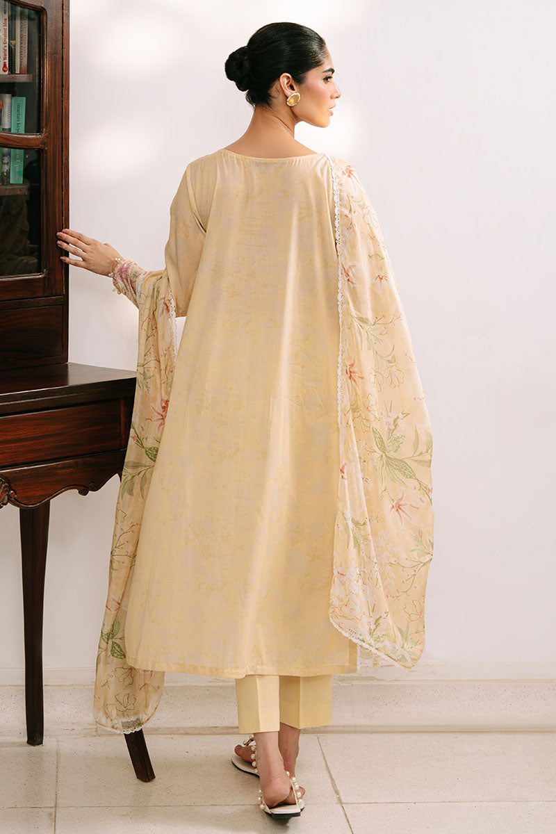 LILLY GARDEN-3PC PRINTED CAMBRIC SUIT | THE MONSOON EDIT | CROSS STITCH