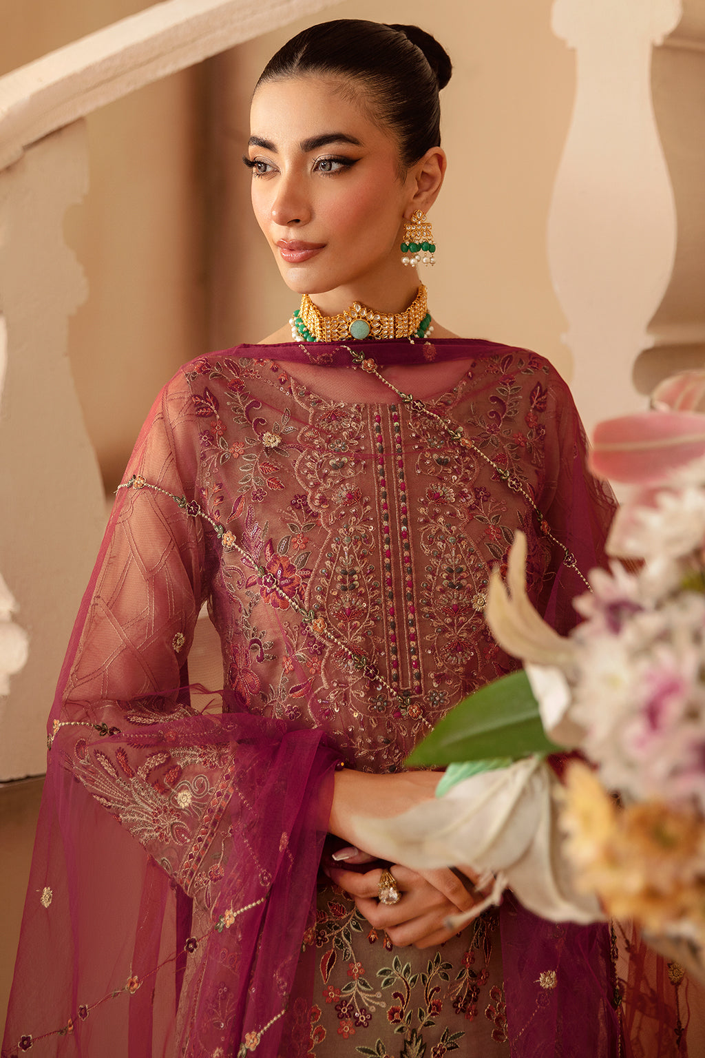 M-1208 | MINHAL COLLECTION | RAMSHA in UK USA UAE online kapraye.com