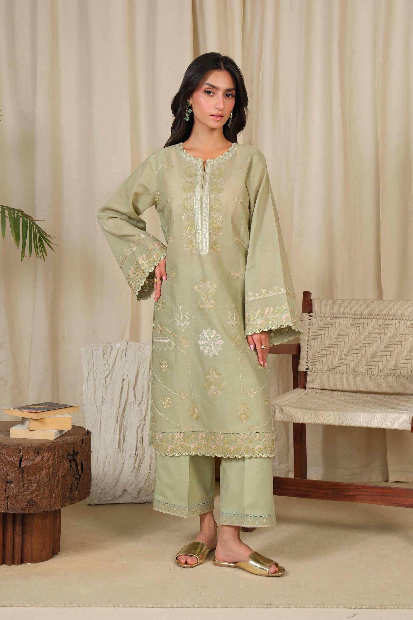 D4 - Muted Green | NOOR PRET '25 | NOOR BY SADIA ASAD