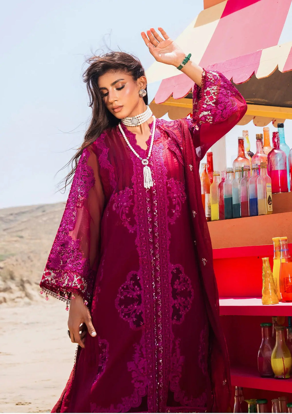 01B Gulzar | HAI KUCH FESTIVE LAWN | ELAF PREMIUM in UK USA UAE online kapraye.com