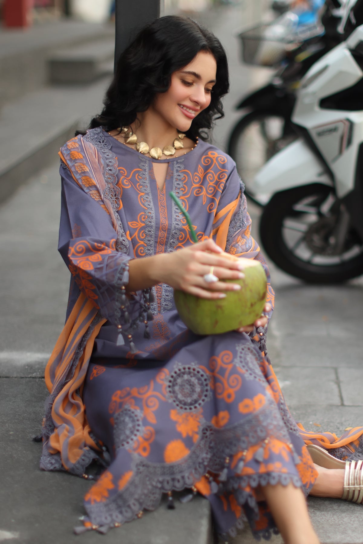 3-PC Unstitched Embroidered Lawn Collection CC6-19 | combination-vol-2-2026 | CHARIZMA