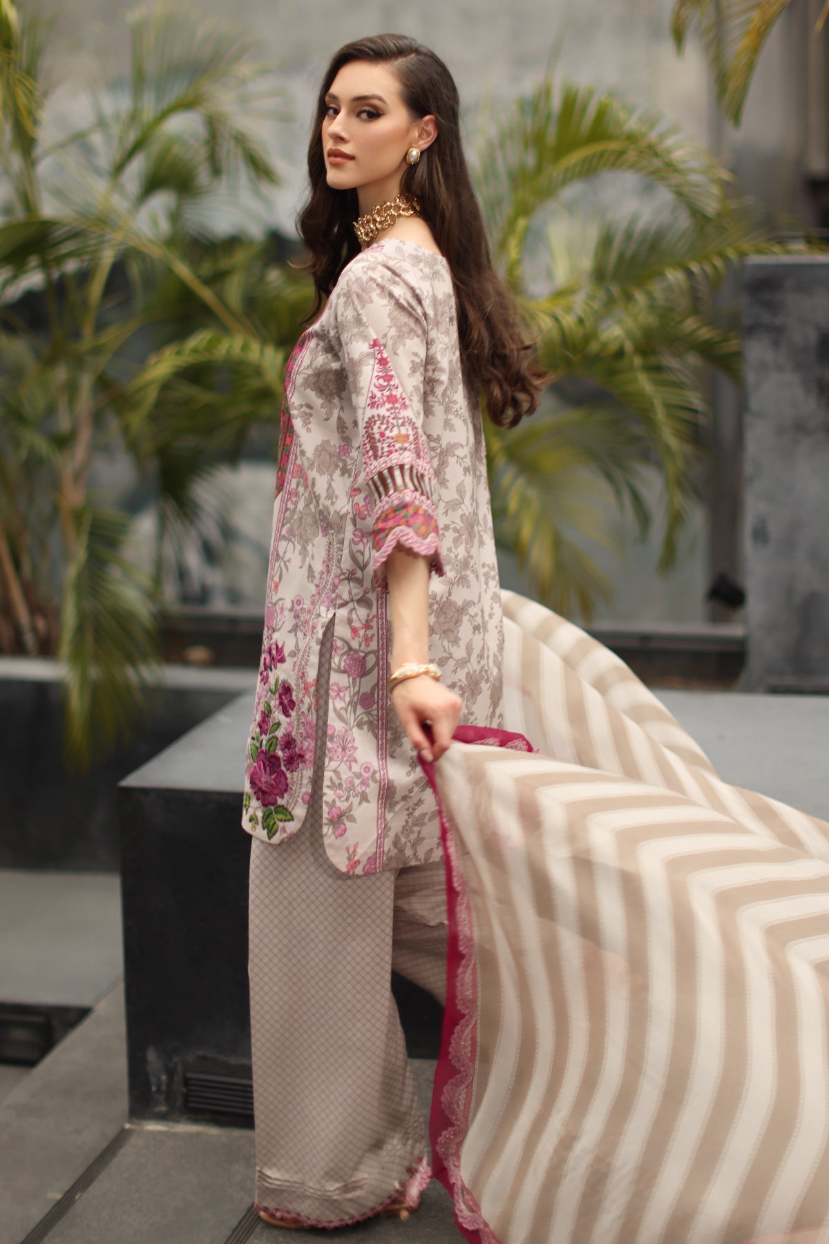 3-PC Unstitched Embroidered Lawn Collection CC6-20 | combination-vol-2-2026 | CHARIZMA