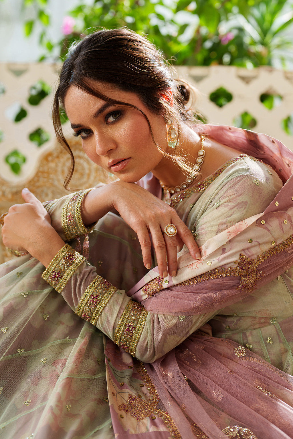 UE-542 Printed Raw Silk | Printed Formals | IZNIK