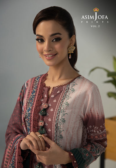 AJBP-33 (3-PCS) || BASIC PRINTS VOL 2 || ASIM JOFA in UK USA UAE online kapraye.com