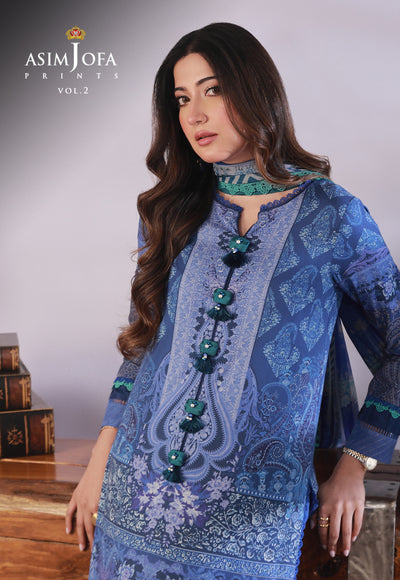 AJBP-49 (2-PCS) || BASIC PRINTS VOL 2 || ASIM JOFA in UK USA UAE online kapraye.com