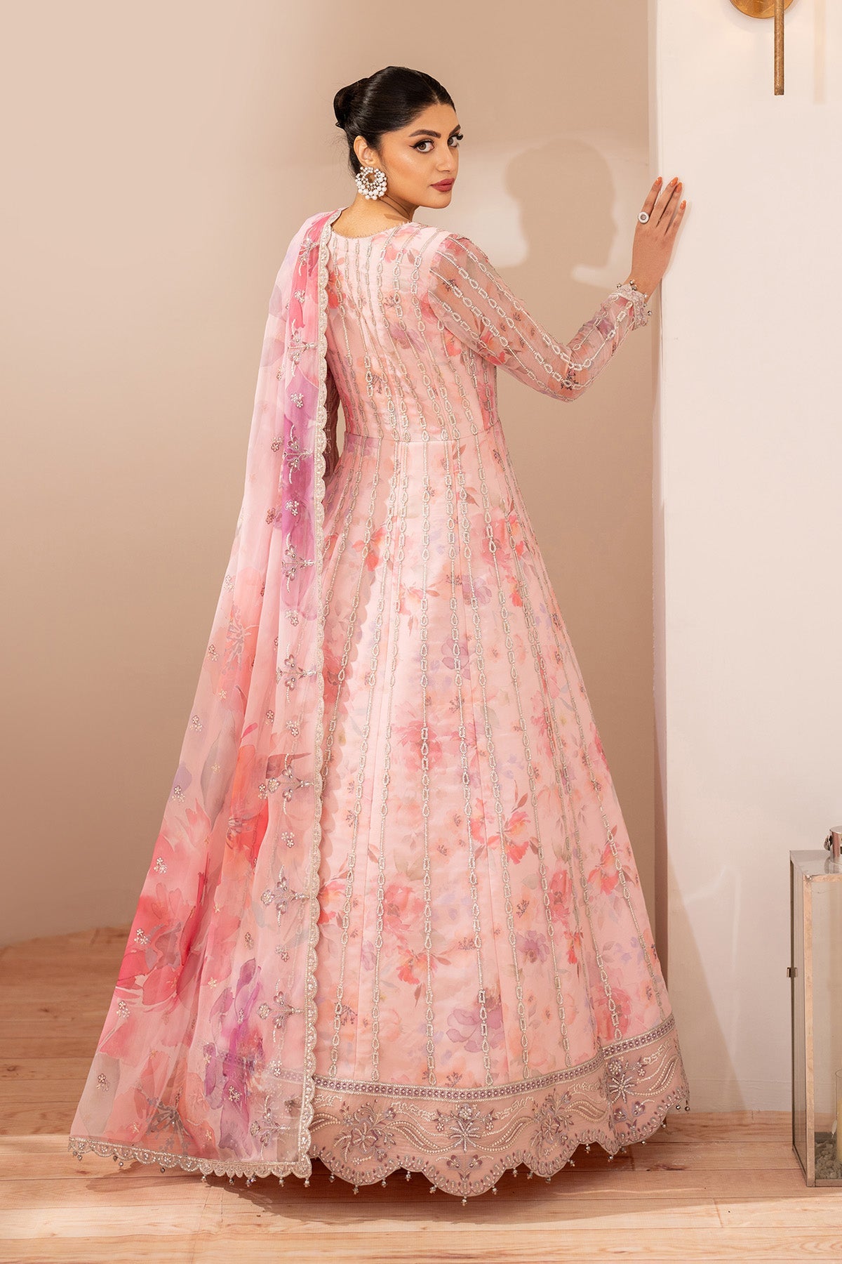 AF-CH-2197-Rimayah | FLEUR - EMBROIDERED PRINTED CHIFFON | ALIZEH FASHION