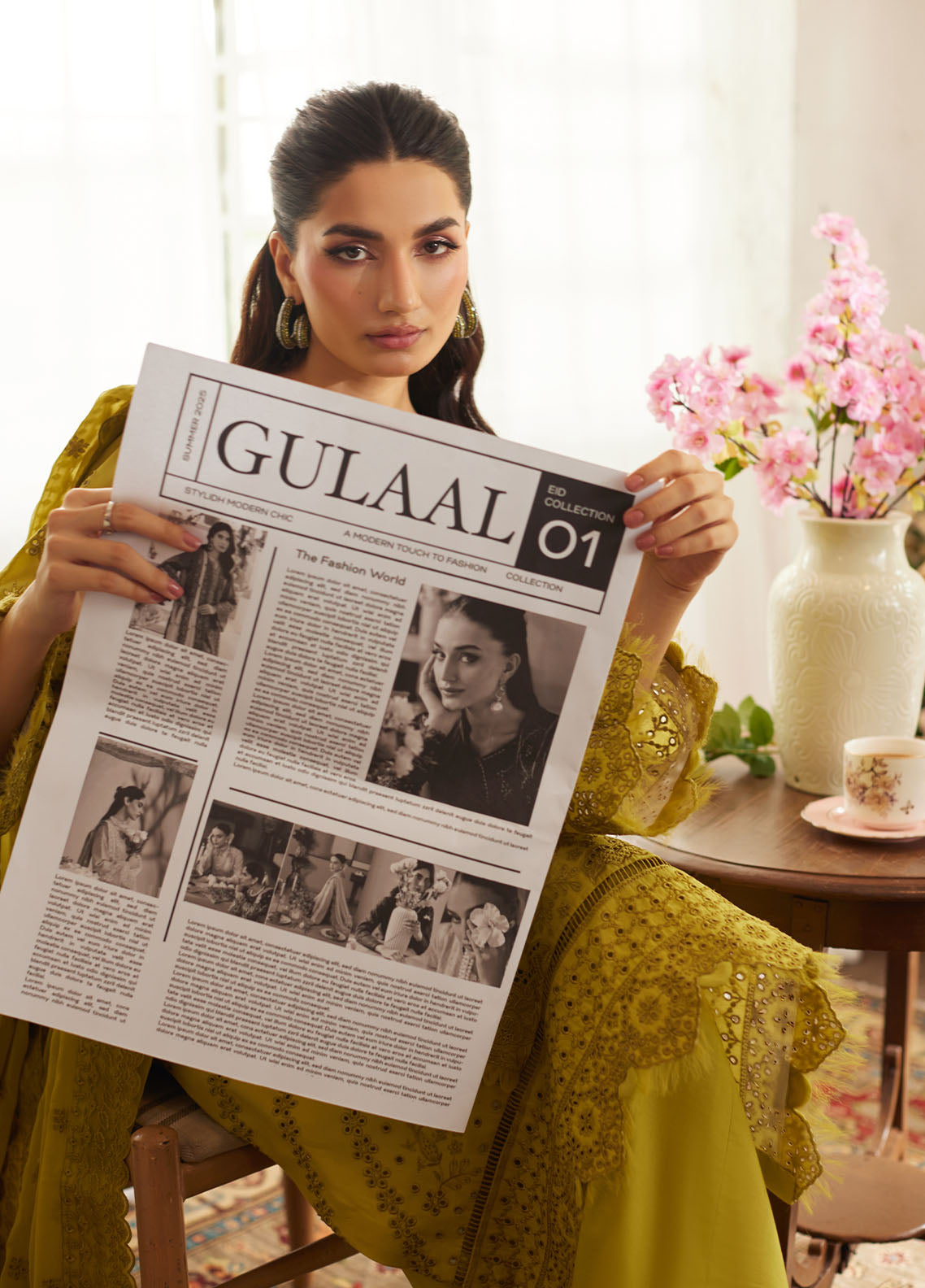 Aurelia GC-25V1-05 | LUMIERE CHIKANKAARI LAWN | GULAAL