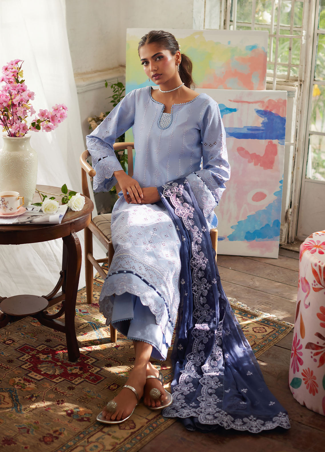 Zorya GC-25V1-10 | LUMIERE CHIKANKAARI LAWN | GULAAL