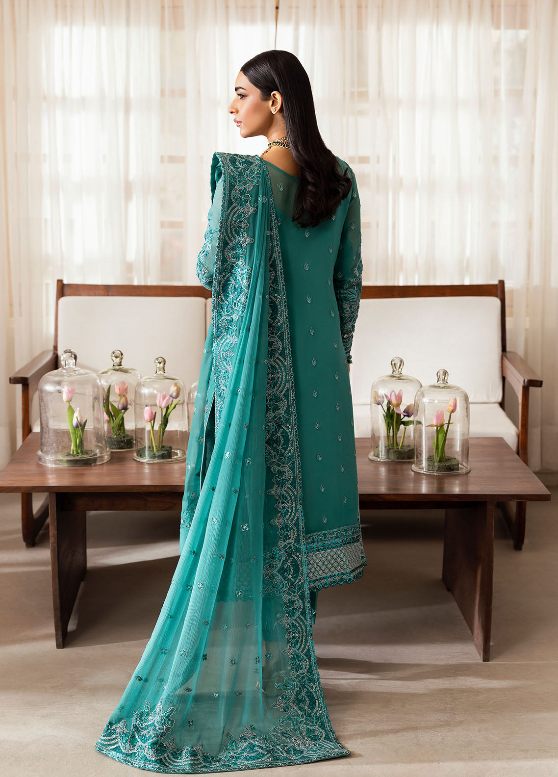 Miral | Reverie Unstitched Embroidered Chiffon | Gulaal in UK USA UAE online kapraye.com