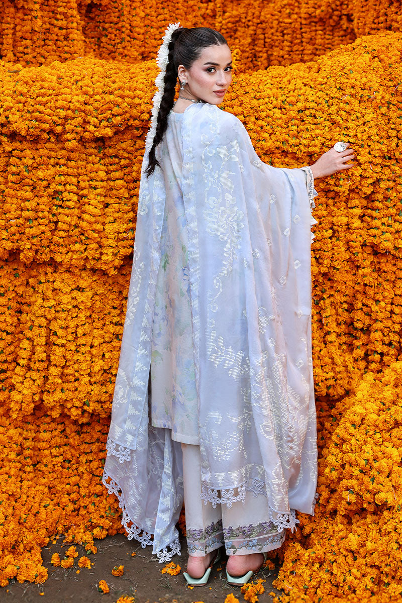 LILAC WHISPER-3PC PRINTED & EMBROIDERED LAWN SUIT | EID LAWN '26 | CROSS STITCH