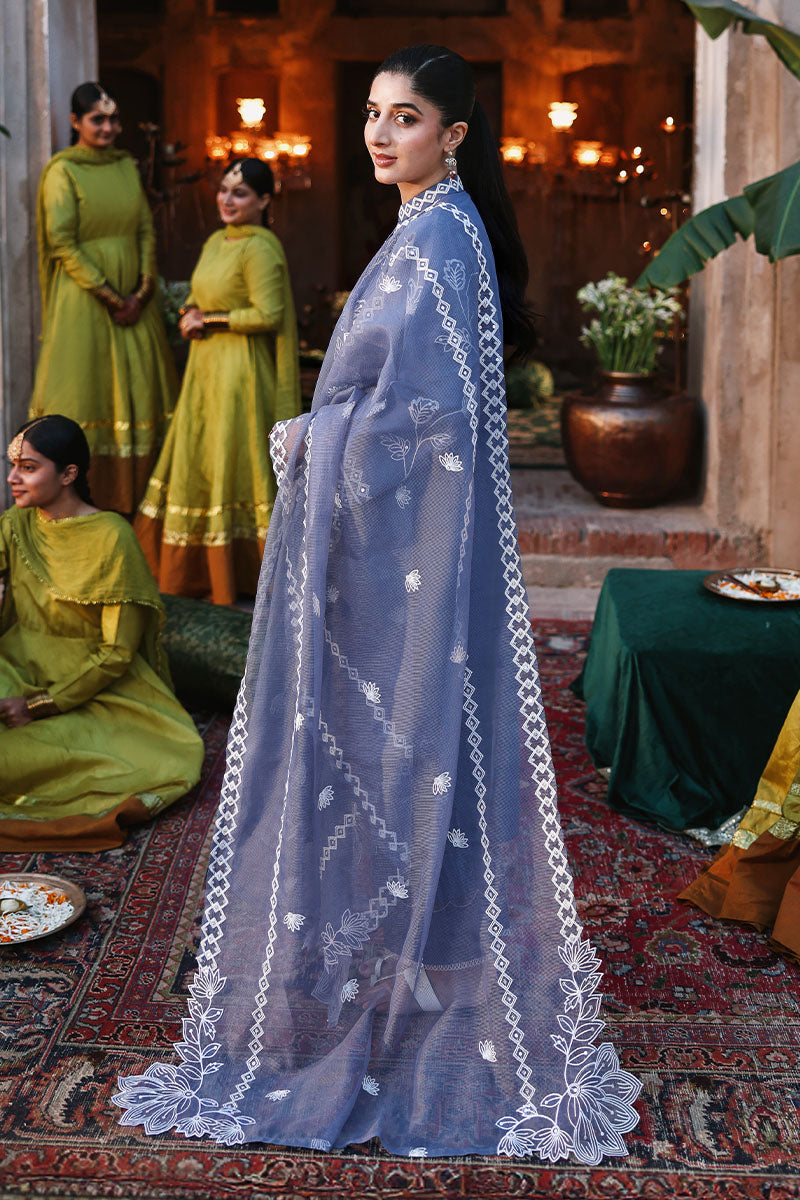 ETHNIC BLUE-3PC EMBROIDERED LAWN SUIT | EID LAWN '26 | CROSS STITCH