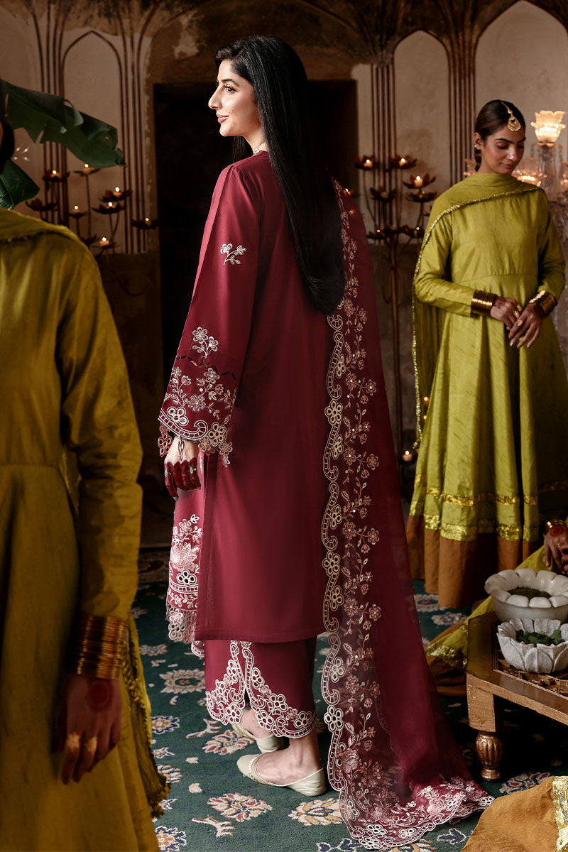 CRIMSON DRAPE-3PC EMBROIDERED LAWN SUIT | EID LAWN '26 | CROSS STITCH