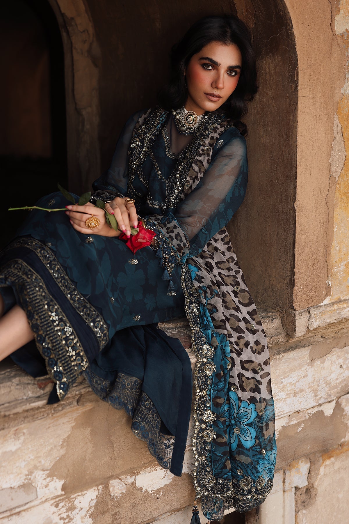 VSL25-43 | VASAL - Vol 6 Unstitched Luxury Chiffon | CHARIZMA