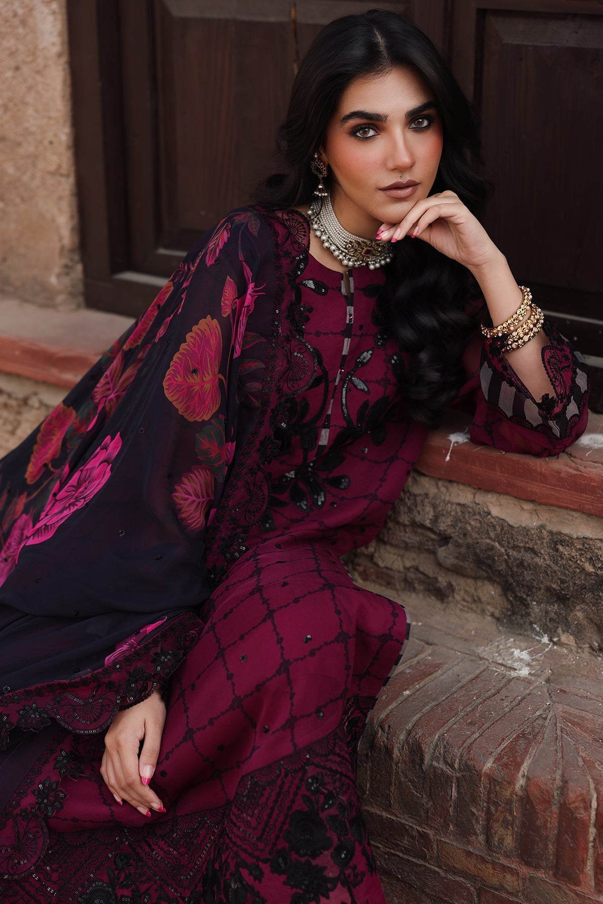 VSL25-39 | VASAL - Vol 6 Unstitched Luxury Chiffon | CHARIZMA