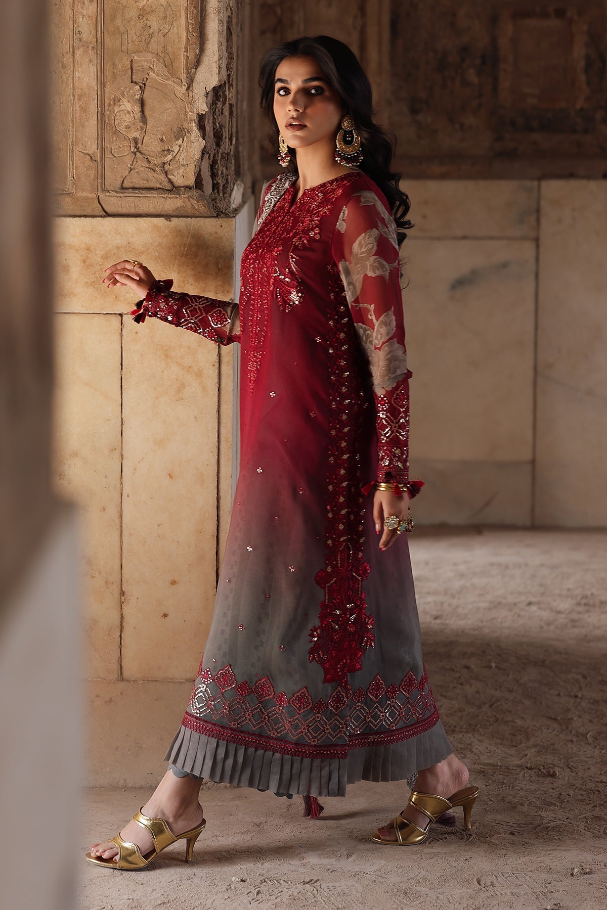 VSL25-45 | VASAL - Vol 6 Unstitched Luxury Chiffon | CHARIZMA