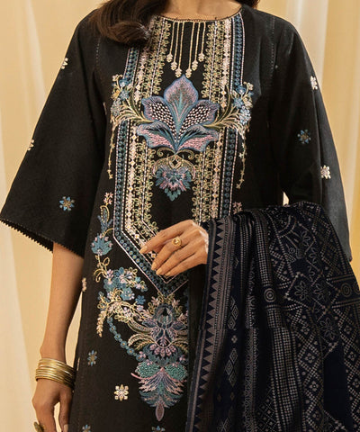 2 PIECE - DYED EMBROIDERED COTTON DOBBY SUIT | JACQUARD EID EDITION | SAPPHIRE in UK USA UAE online kapraye.com