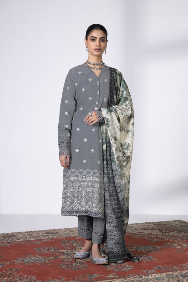 3 Piece - Embroidered Dobby Suit || SIGNATURE || SAPPHIRE in UK USA UAE online kapraye.com