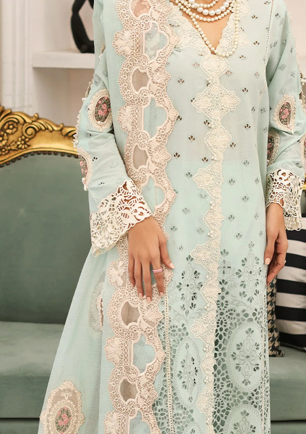 ELC-03B DAY DREAM | Elaf Festive Chikankari 2023 | ELAF Premium in UK USA UAE online kapraye.com