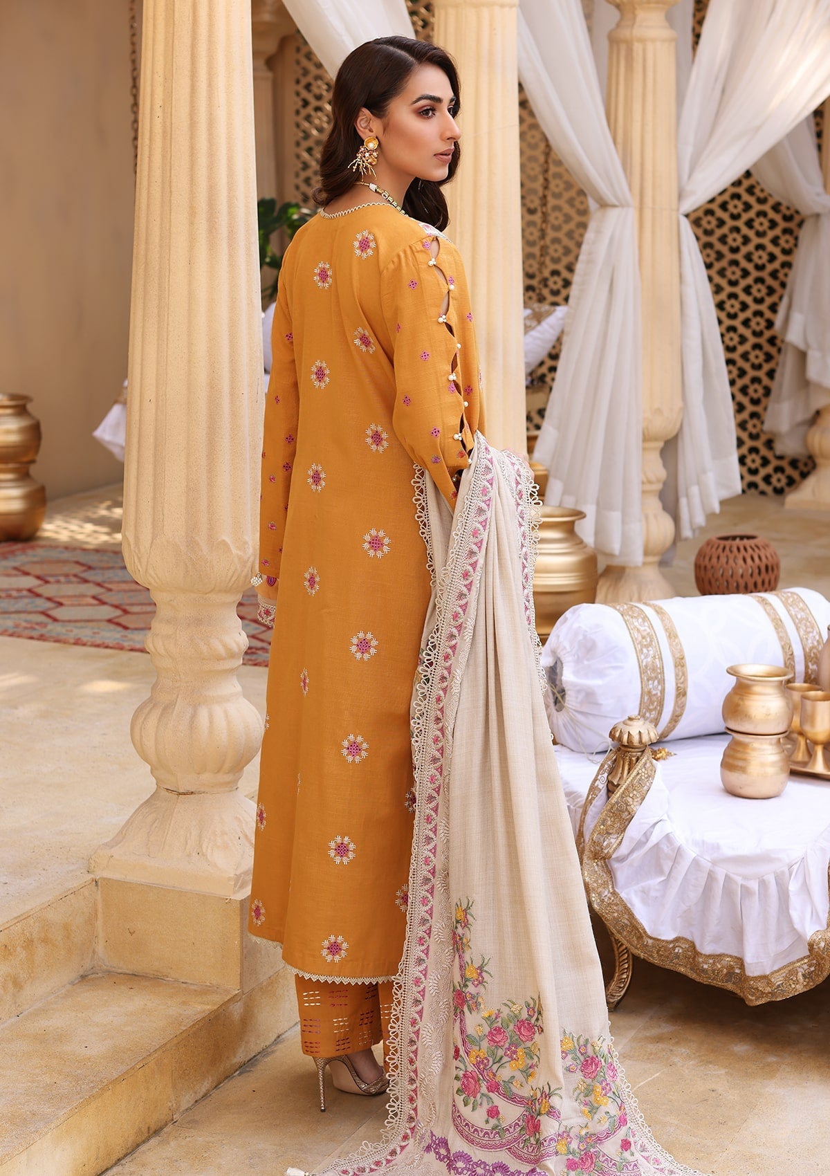 ELW-03- SUNSTONE || ELAF LUXURY WINTER '22 || ELAF PREMIUM in UK USA UAE online kapraye.com