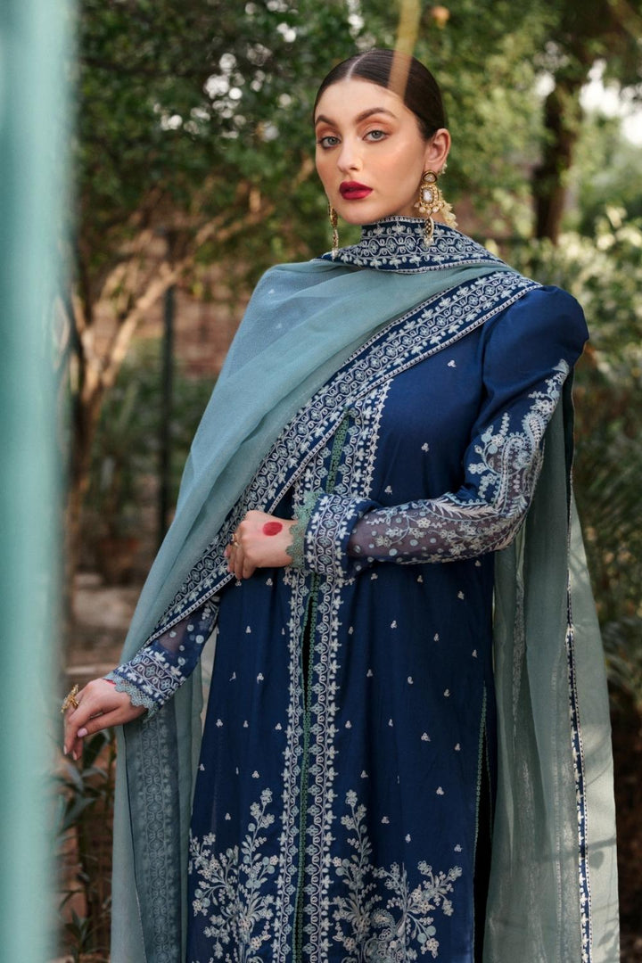 FFMD06-SUT-NVY || Mehru Luxury Lawn Collection 2022 || Ittehad Textiles in UK USA UAE online kapraye.com