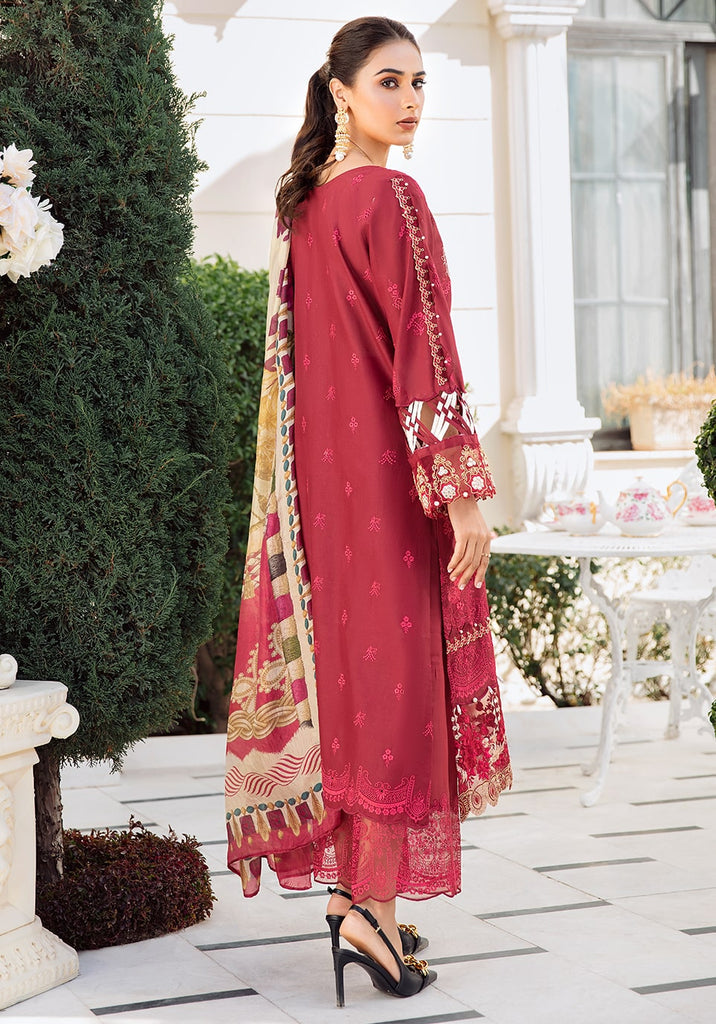KLL-7 SCARLET || LAWN COLLECTION VOL-1 || KHAF PREMIUM in UK USA UAE online kapraye.com