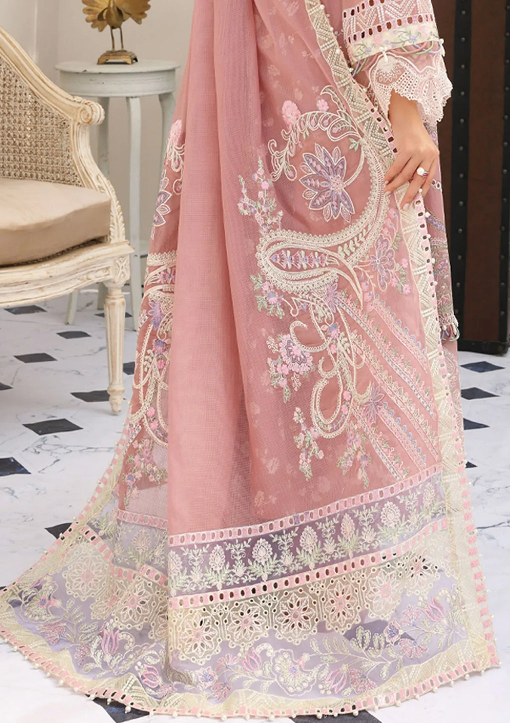 ELC-01 AURORA | Elaf Festive Chikankari 2023 | ELAF Premium in UK USA UAE online kapraye.com