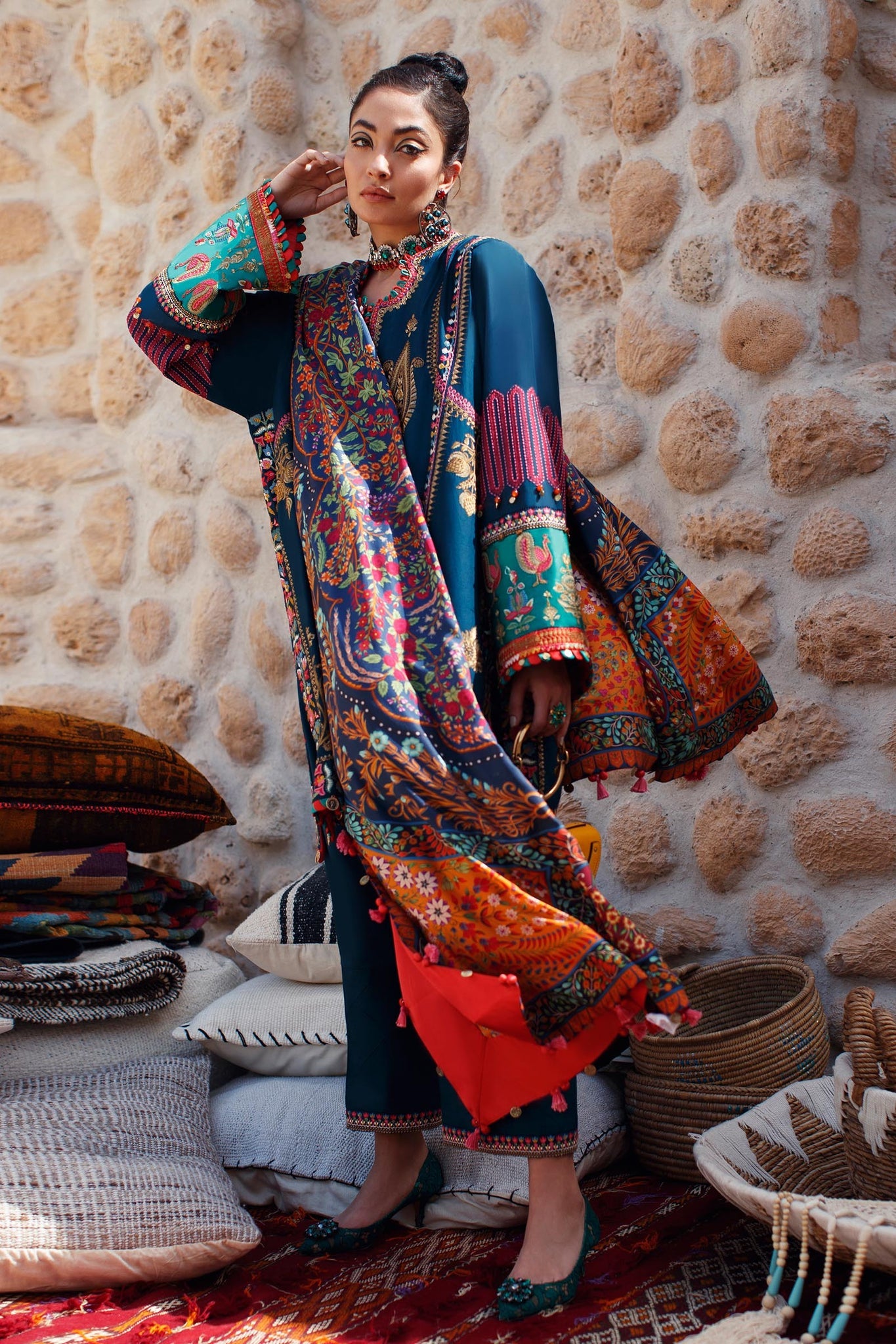 EL22-08 B (RIYA) || Lawn Collection 2022 || Elan in UK USA UAE online kapraye.com