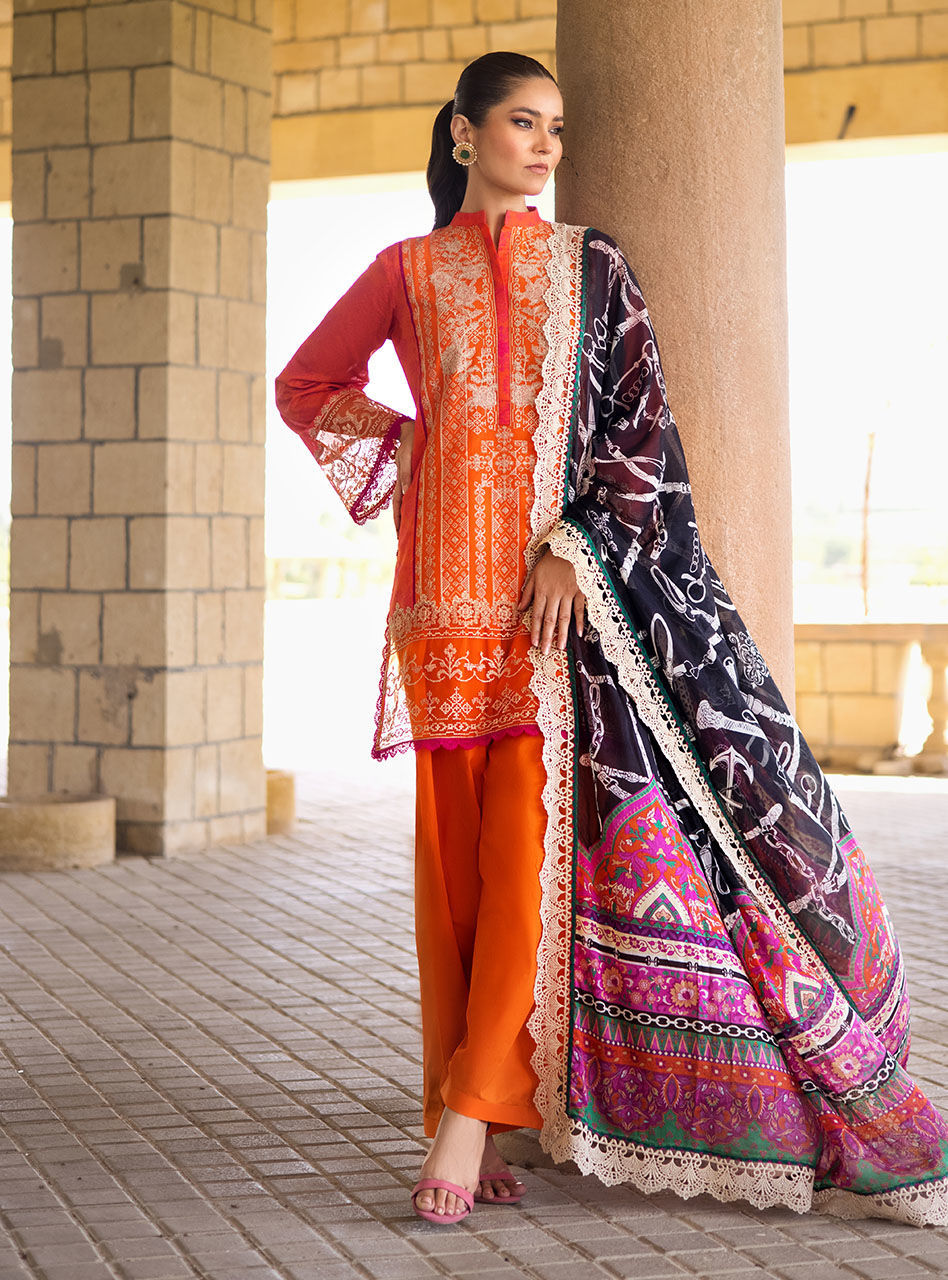 MEHR-E-NAZ 7B || LUXURY LAWN || ZAINAB CHOTTANI in UK USA UAE online kapraye.com