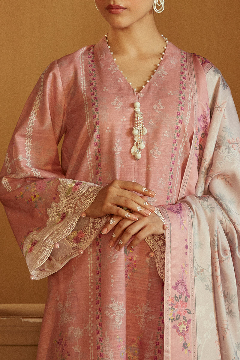 ROSY DEW-3 PC KHADDAR EMBROIDERED SUIT | WINTER COLLECTION-24 | CROSS STITCH