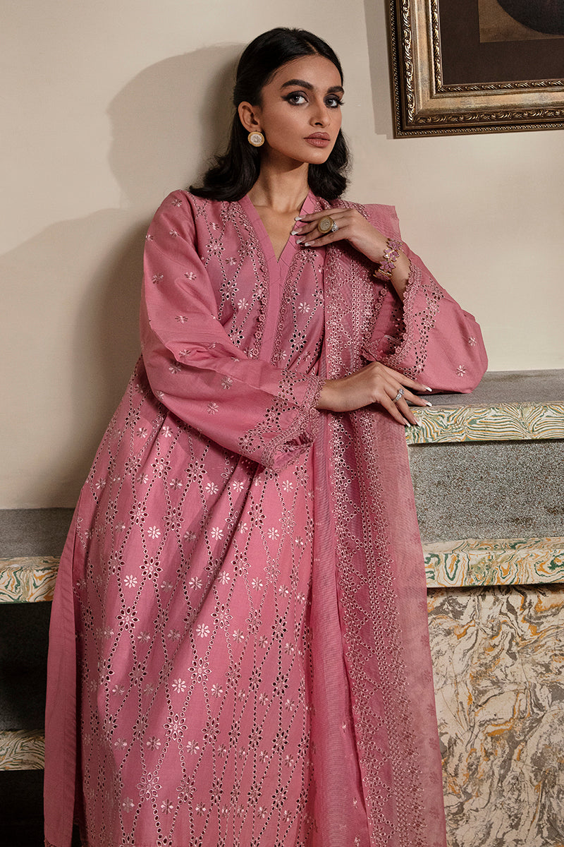 CORAL BOUGUET-3PC CHIKANKARI LAWN SUIT | CHIKANKARI LAWN | CROSS STITCH in UK USA UAE online kapraye.com