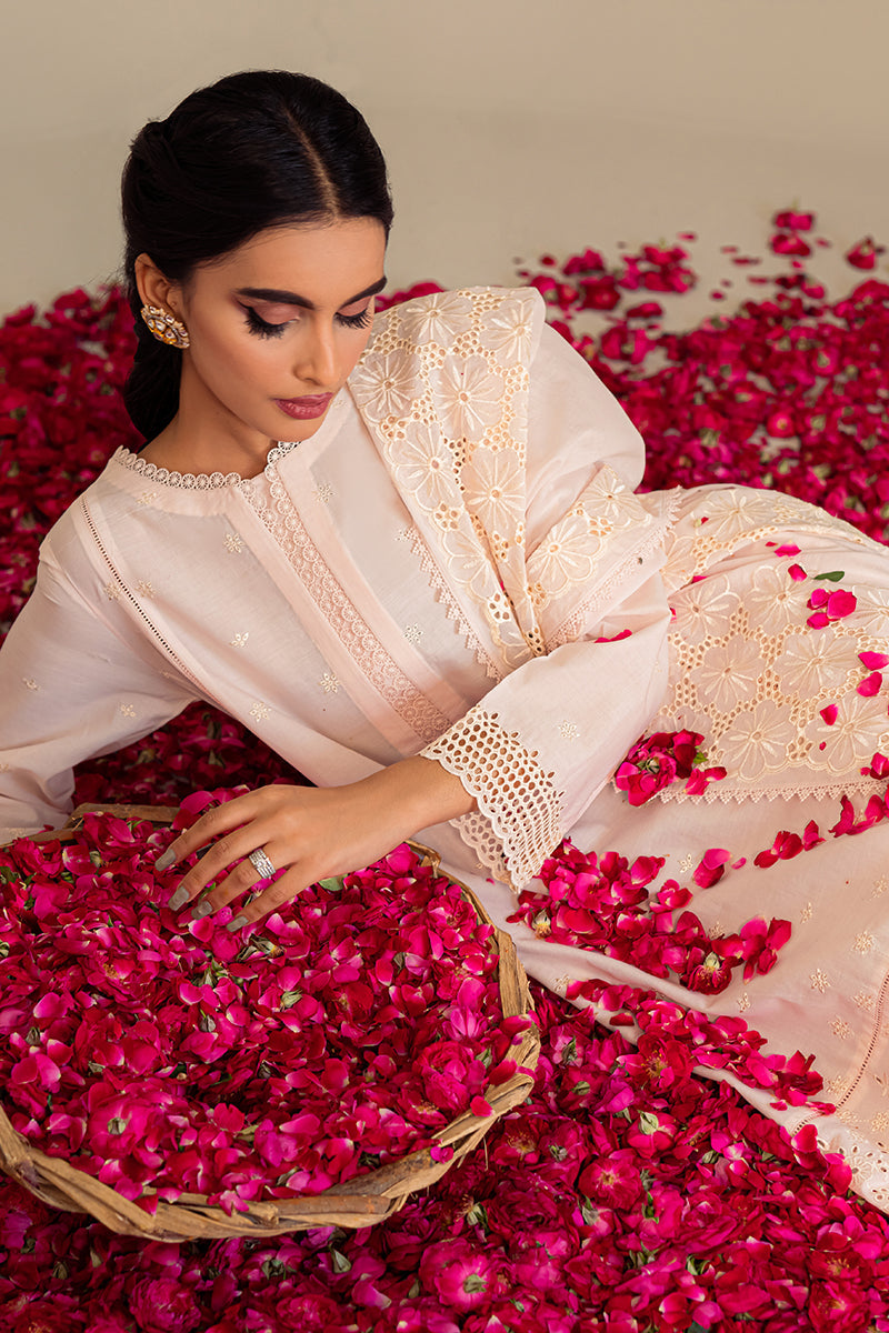 ETHEREAL PINK-3PC CHIKAN KARI LAWN SUIT | CHIKANKARI LAWN | CROSS STITCH in UK USA UAE online kapraye.com