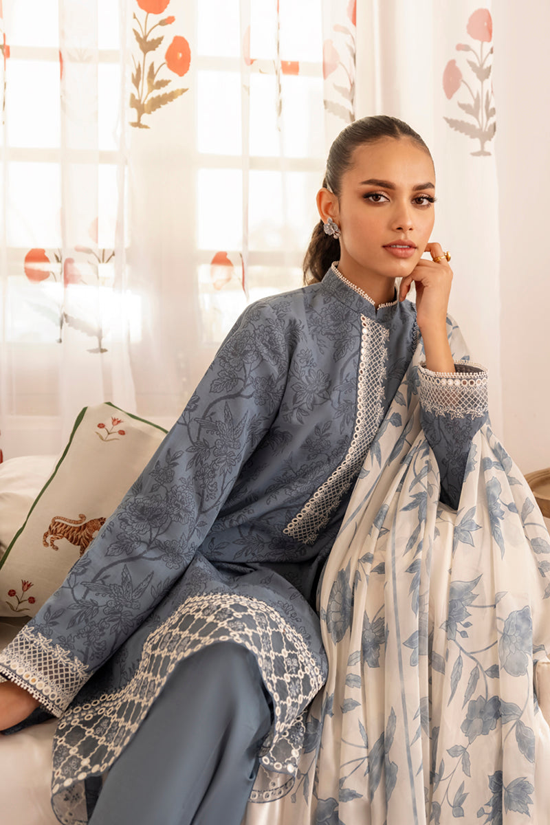 BERYL FERN-3PC COTTON JACQUARD SUIT | EID LAWN | CROSS STITCH in UK USA UAE online kapraye.com