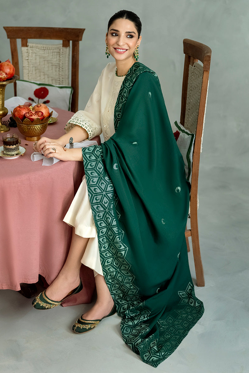 MOON BEAM-3PC COTTON JACQUARD SUIT | EID LAWN | CROSS STITCH in UK USA UAE online kapraye.com