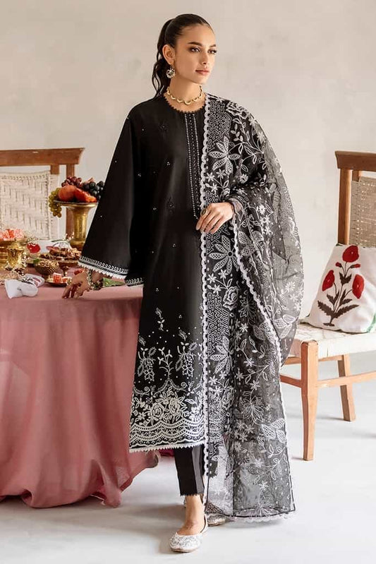 SHADED HUE-3PC EMBROIDERED LAWN SUIT | EID LAWN | CROSS STITCH in UK USA UAE online kapraye.com