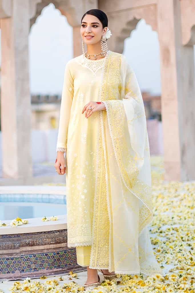 SUMMER BREEZE-3PC EMBROIDERED LAWN SUIT | EID LAWN | CROSS STITCH in UK USA UAE online kapraye.com