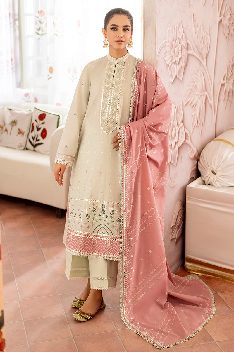 VERDELL SAGE-3PC EMBROIDERED LAWN SUIT | EID LAWN | CROSS STITCH in UK USA UAE online kapraye.com