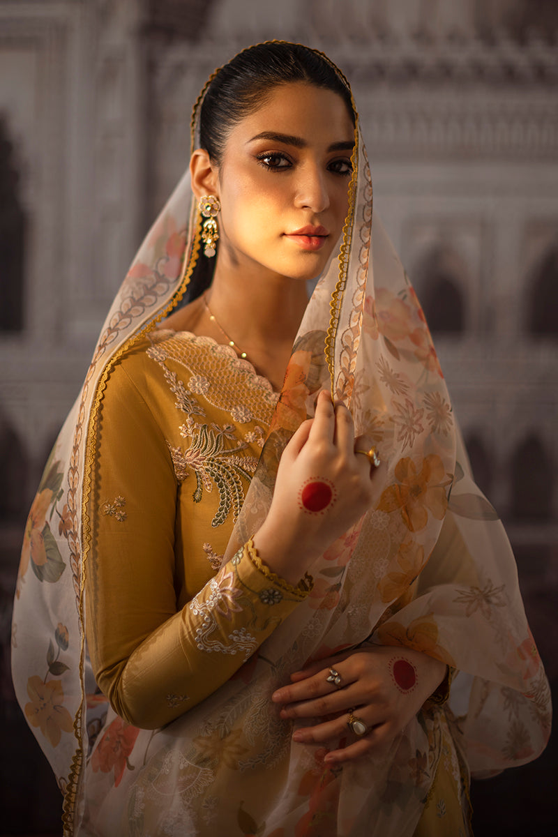 VIGOUR FLORET-3PC EMBROIDERED LAWN SUIT | EID LAWN | CROSS STITCH in UK USA UAE online kapraye.com