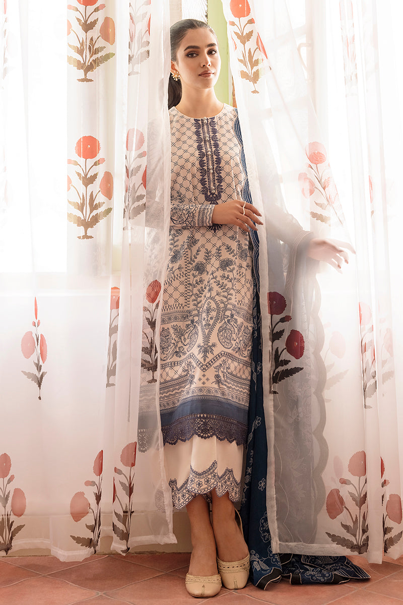 PRIME ILLUSION-3PC PRINTED LAWN SUIT | EID LAWN | CROSS STITCH in UK USA UAE online kapraye.com