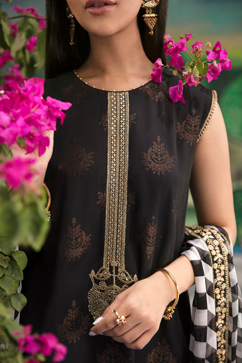 GOLD FOIL-3PC COTTON JACQUARD SUIT | EID LAWN-2 | CROSS STITCH in UK USA UAE online kapraye.com