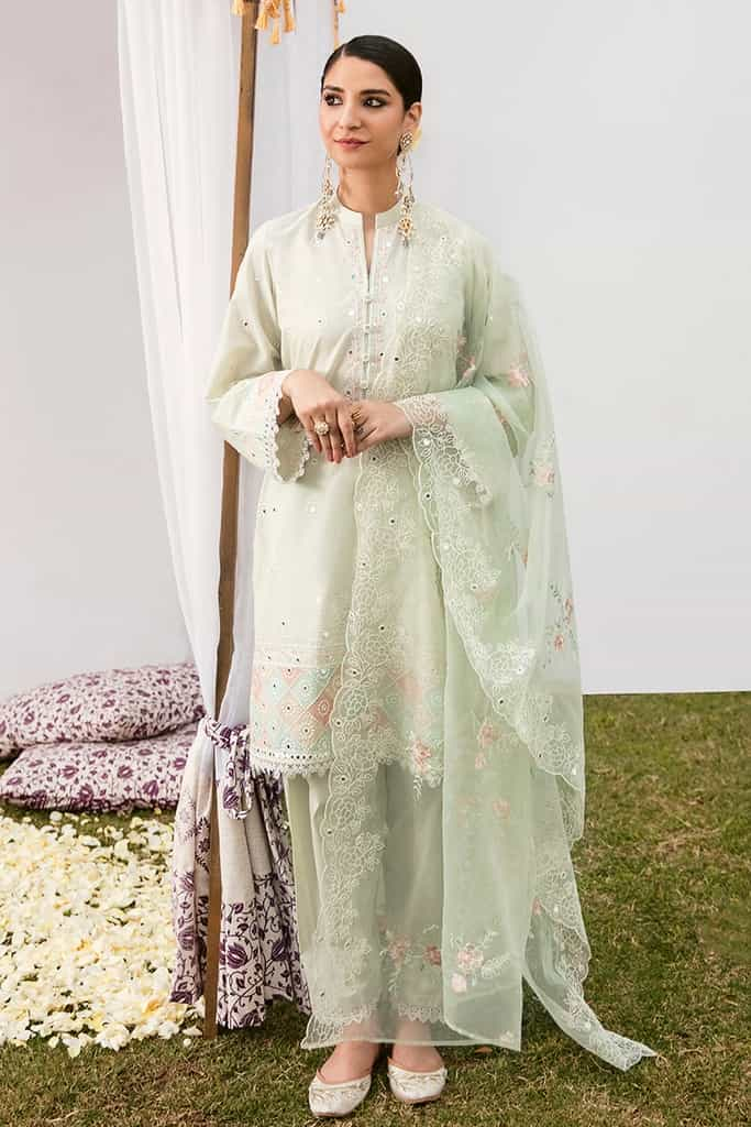 AQUA REGALIA-3PC EMBROIDERED LAWN SUIT | EID LAWN-2 | CROSS STITCH in UK USA UAE online kapraye.com