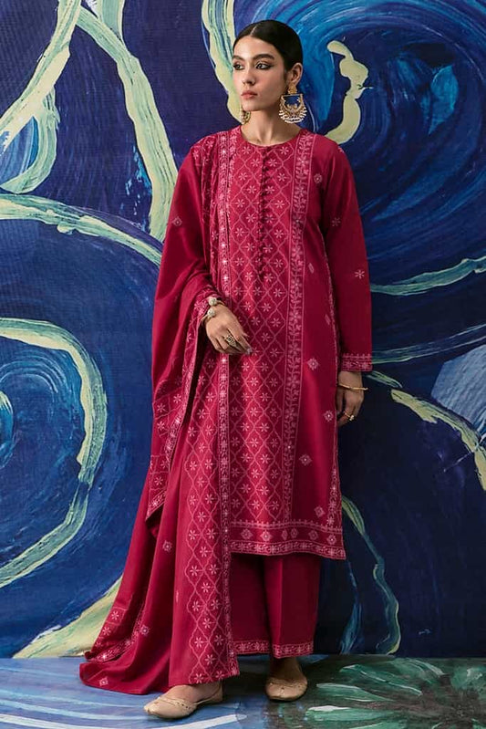 GARNET GLARE-3PC EMBROIDERED LAWN SUIT | EID LAWN-2 | CROSS STITCH in UK USA UAE online kapraye.com