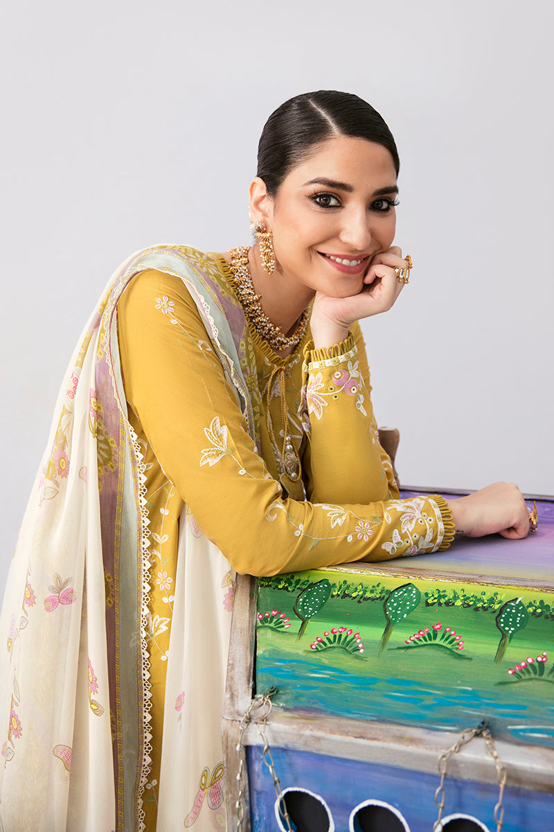 MOSS LILY-3PC EMBROIDERED LAWN SUIT | EID LAWN-2 | CROSS STITCH in UK USA UAE online kapraye.com