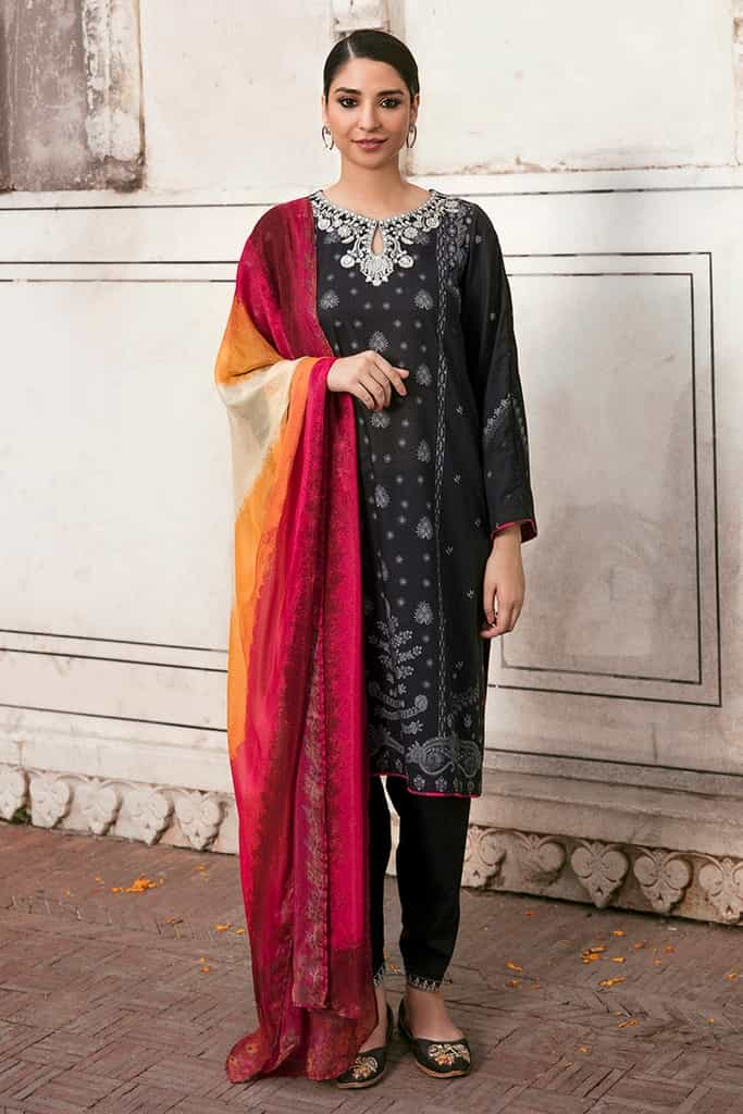 RAVEN GLOW-3PC PRINTED LAWN SUIT | EID LAWN-2 | CROSS STITCH in UK USA UAE online kapraye.com