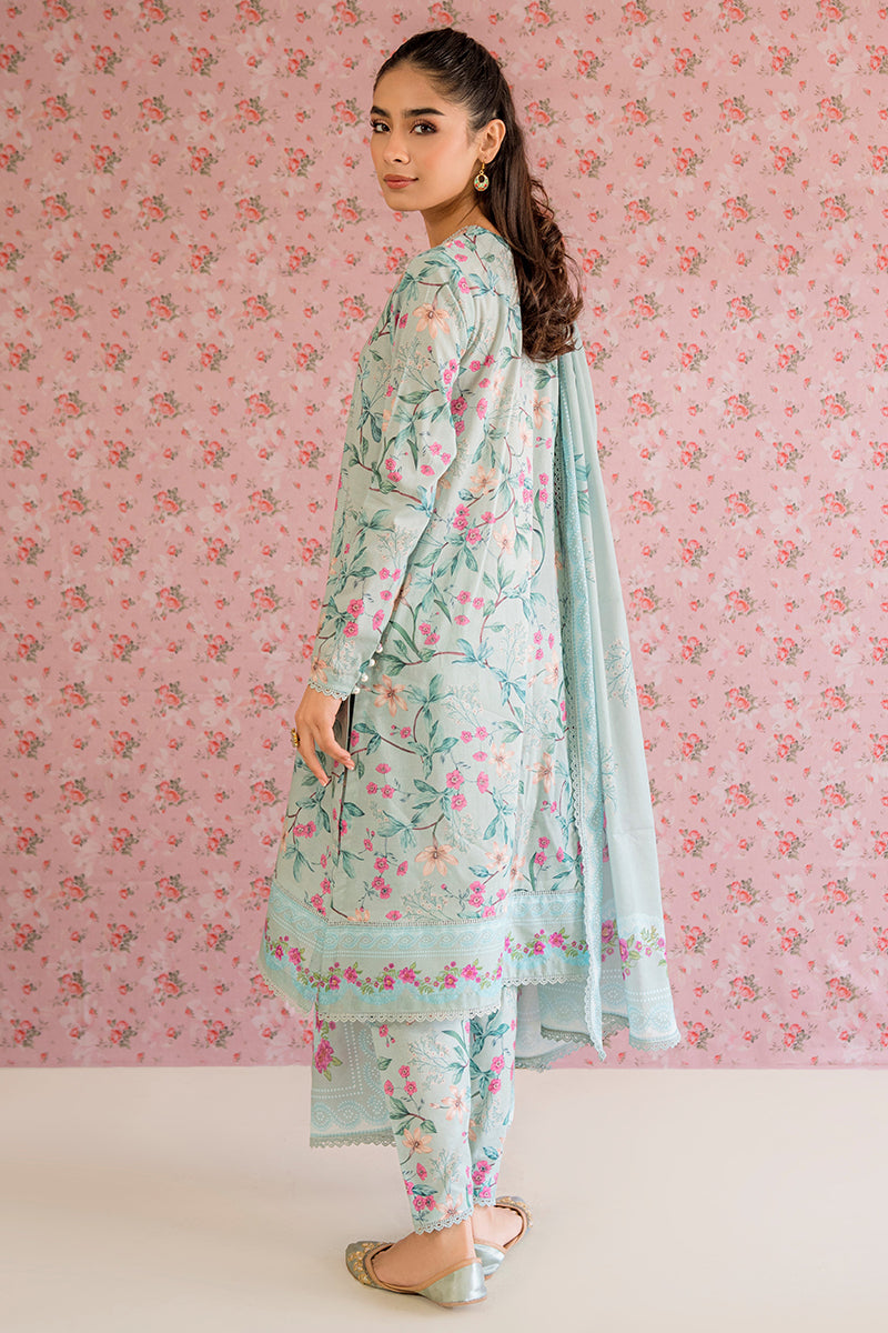 FLORAL HEAVEN-3PC PRINTED LAWN SUIT || PETALS&PRINTS || CROSS STITCH in UK USA UAE online kapraye.com