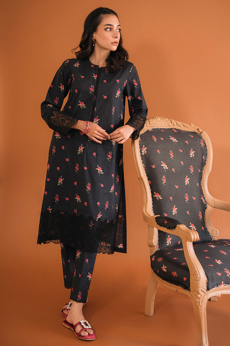 RAVEN CARNATION-3PC PRINTED LAWN SUIT || PETALS&PRINTS || CROSS STITCH in UK USA UAE online kapraye.com