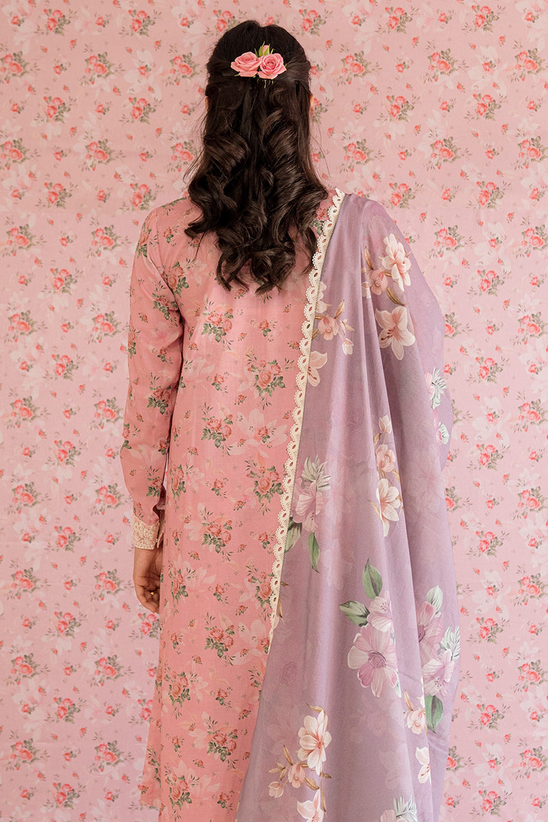 ROSE GLEAM-3PC PRINTED LAWN SUIT || PETALS&PRINTS || CROSS STITCH in UK USA UAE online kapraye.com