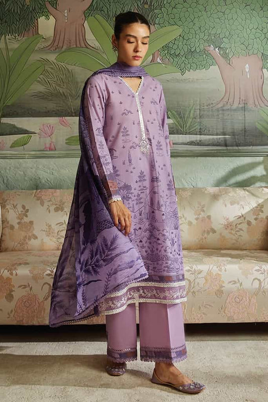 VIOLA PROFUSE-3PC CAMBRIC SUIT || SEHER - UNSTITCHED CAMBRIC || CROSS STITCH in UK USA UAE online kapraye.com
